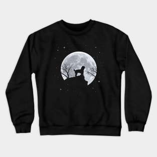 Yorkie and moon halloween Crewneck Sweatshirt